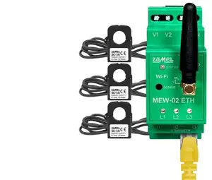 Zamel MEW-02 ETH/SC-16 3-Phase Electricity Energy Monitor with Ethernet, Wi-Fi and 3x 100A Current Transformers
