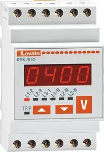 Цифровой трехфазный вольтметр LOVATO Electric DMK70R1 15-660В модульный