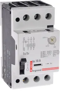 Автоматический выключатель защиты двигателя Legrand M250 3P, 4кВт, 6.3-10А, 1НО/1НЗ