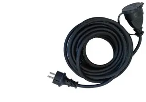 Удлинитель строительный Düwi 10397, 1 розетка, резиновый, H05RR 3Gx1.5, 20 м, IP44