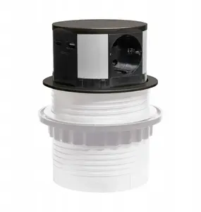 Мебельная розетка встраиваемая Plastrol GMZ-5AO, 3 розетки Schuko, 1x USB-A, 1x USB-C