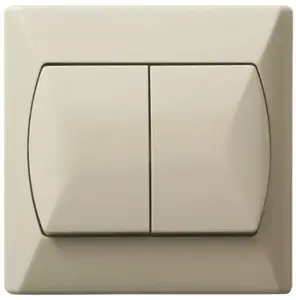 Ospel ŁP-10A/01 Akcent dubultais kāpņu slēdzis, 10A 250V, bēšs
