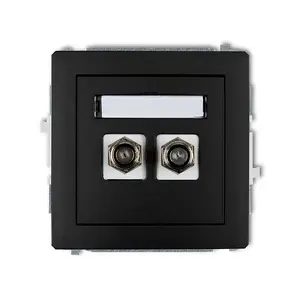 Двойная антенная розетка Karlik 12DGF-2.1 типа F, матовый черный