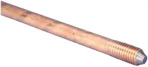 Erico Copper-Bonded Sectional Grounding Rod, 14.2 mm x 2.1 m