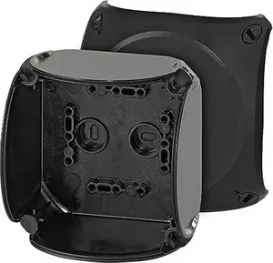 Hensel KF 0400 C Surface-Mounted Junction Box, IP66/67, Black