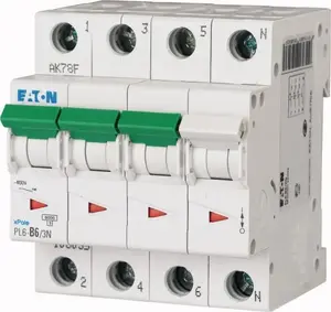 Автоматический выключатель Eaton PL6-C2/3N 3P+N 2A 6кА тип C