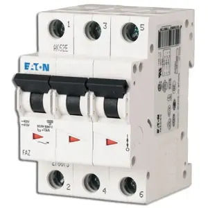 Автоматический выключатель Eaton FAZ-B50/3, 3-полюсный, характеристика B, 50А, 15кА