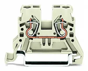 Wago 870-909 2-Conductor Terminal Block, 2.5mm², Grey