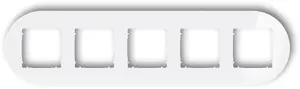Karlik ICON piecvietīgs universāls apaļš rāmis, stikla efekts, balts