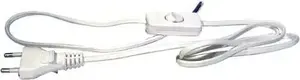 EMOS KF-HK-1 Power Cord with Switch, H03VVH2-F 2x0.75mm², 3m, White