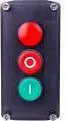 Schneider Electric XALD363B Control Station, 3-Hole, I/O Buttons and Signal Lamp