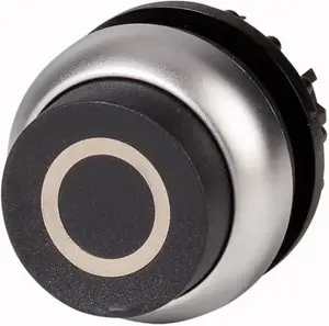 Eaton M22-DH-S-X0 Pushbutton Actuator, Black, Momentary, O Marking