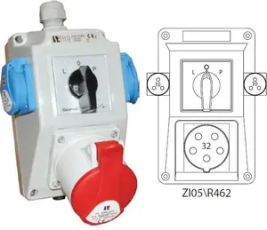 Spamel ZI05R462 Installation Set with 32A 3P+N+PE and 2x2P+PE Sockets