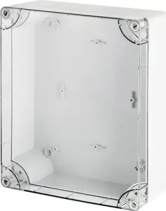 ELEKTROPLAST 2725-01 Industrial Surface-Mounted Junction Box, IP65, Grey with Transparent Lid