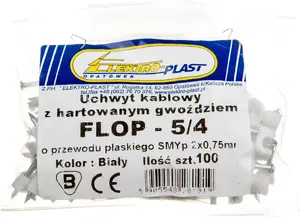 ELEKTROPLAST SMYp 2x0.75 plakanais kabeļu stiprinājums FLOP-5/4, 100 gab.