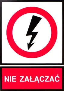 Ergom TZZ Prohibition Sign, Aluminum, 148 x 210 mm
