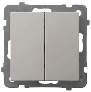 Ospel ŁP-2G/m/82 Double Candlestick Switch, Cashmere
