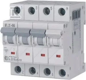 Eaton xPole Home HN-B16/3N automātiskais slēdzis 3P+N 16A B-raksturlīkne 6kA