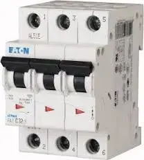 Автоматический выключатель Eaton FAZ C1/3, 3-полюсный, 1А, 15кА, характеристика C