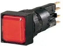 Eaton Q25LF-RT/WB Signal Lamp, 25 x 25mm, Red, 24V AC/DC