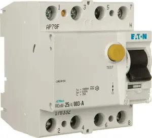 Дифференциальный выключатель Eaton FRCmM-25/4/003-A, 4-полюсный, 25А, 30мА, тип A