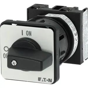 Eaton T0-1-102/EZ Toggle Switch, 2-Pole, Black and White