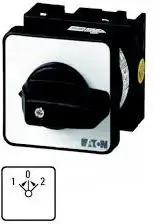 Кулачковый переключатель Eaton T0-1-8214/EZ, 1-0-2, 1 полюс, 20А, для встраивания, с самовозвратом в положение 0