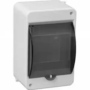 Pawbol S-4 Surface-Mounted Modular Distribution Board 1x4 with Smoked Door IP30
