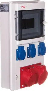PCE LUBLIN Construction Distribution Board 9-Module, 3x230V, 16A/5P, 32A/5P
