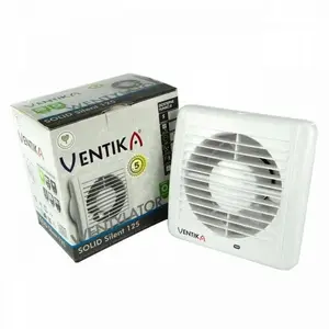 Ventika SOLID SILENT D125SRWC Axial Fan 125mm 230V 9.4W 158m3/h with Timer and Ball Bearings