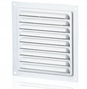 Ventilācijas restes Ventika WM125 125x125mm no tērauda ar pulverkrāsojumu, baltas