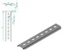 Baks TH35 SZP35H7/1 Perforated DIN Rail 1m, 1.0mm