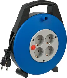 Компактный кабельный барабан Brennenstuhl Vario Line, 4 розетки 230В, кабель 5м