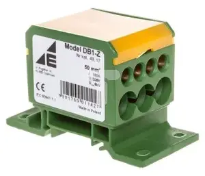 Распределительный блок ELEKTROPLAST DB1-Z 2x4-50мм2 + 3x2.5-25мм2 + 4x2.5-16мм2, желто-зеленый