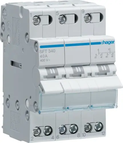 Hager SFT340 modulārais pārslēdzējs 40A 3P