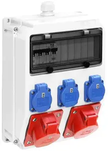 PCE Adamów Stationary Distribution Board 32A/16A with B32/B16 Circuit Breakers