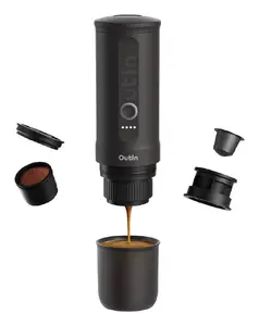 Outin Nano Portable Espresso Machine, Grey, 20 bar, 7500 mAh Battery