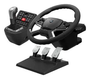 Hori Force Feedback Truck Control System Steering Wheel, Pedals and Joystick for PC