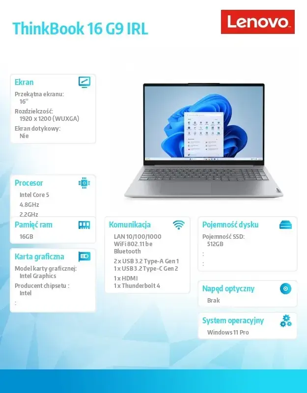 Lenovo ThinkBook 16 G9 portatīvais dators | Core 5 210H | 16GB/512GB Photo 12