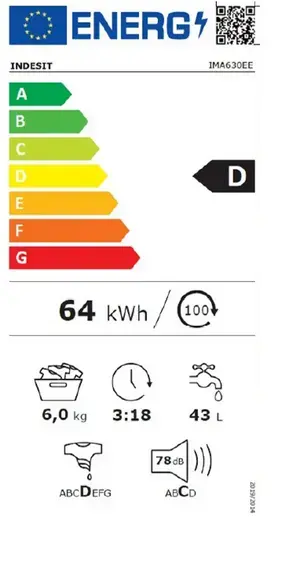 INDESIT IMA630EE Washing Machine Photo 5