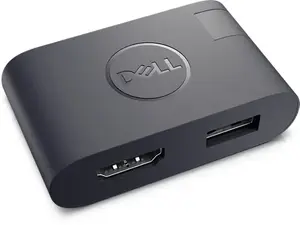 Dell DA20 USB Type-C uz HDMI un USB adapteris melns