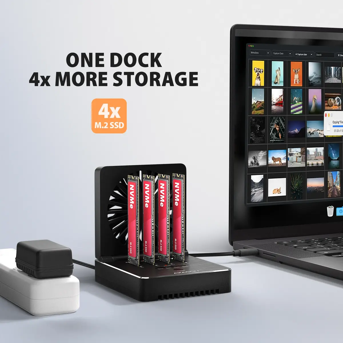 Док-станция Axagon ADSA-M2C44 USB4 для 4x M.2 NVMe SSD Photo 10