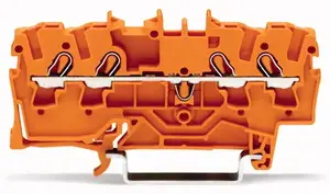 Wago 2002-1402 4-vadu caurejošā spailes bloks 2.5mm² oranžs