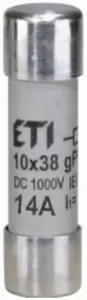 Eti-Polam CH10 Cylindrical PV Fuse Link 14A 1000V DC 10x38mm