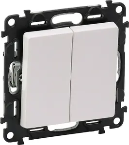 Legrand Valena Life Double Push-Button Switch 6A White
