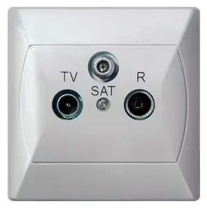 Ospel GPA-AS/00 RTV-SAT Socket-Outlet, White
