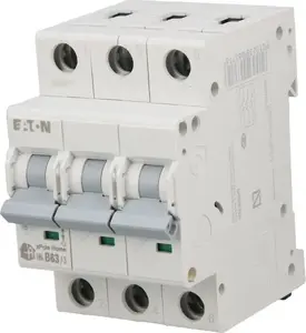 Автоматический выключатель Eaton xPole Home HN-B63/3, 3-полюсный, характеристика B, 63А, 6кА