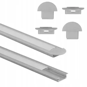 Eco Light P02 Recessed Anodized Aluminum Profile with Frosted Diffuser 2m