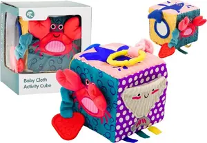 Сенсорный кубик LEANToys Морские животные шуршащий интерактивный развивающий