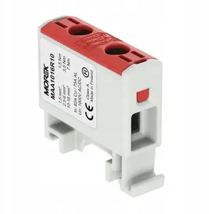 MOREK OTL16 Universal Terminal Connector, 1xAl/Cu 1.5-16mm2, 1000V AC/1500V DC, Red